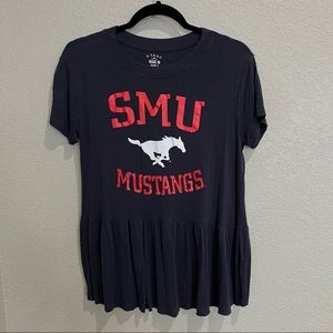 SMU Mustangs Peplum Tee | M